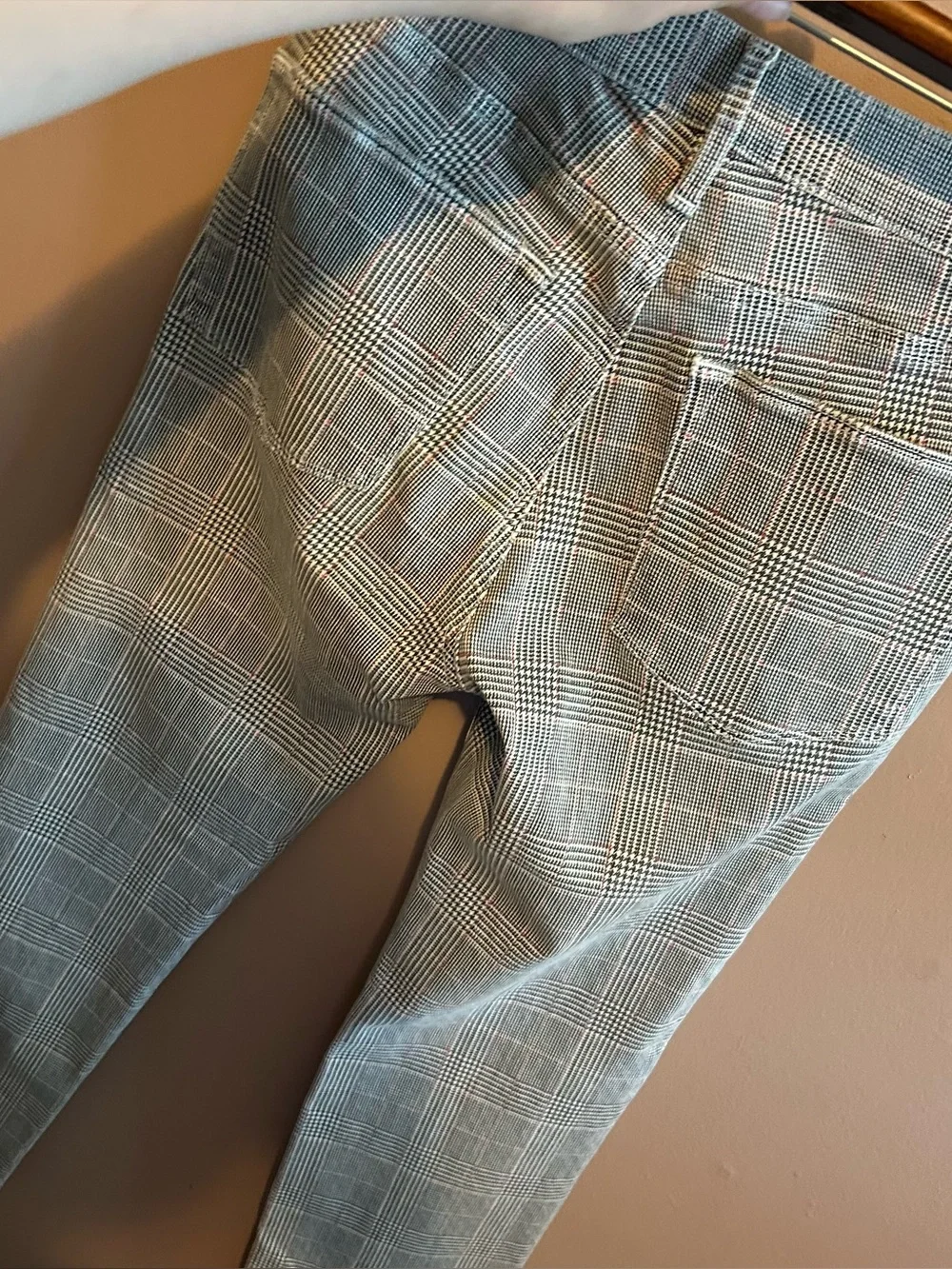 FRAME Le High Straight Plaid Pant Trousers Jeans Cropped Size 27